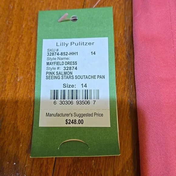 Lilly Pulitzer Pink Strapless Dress with Seashell Embroidery NWT size 14 - Picture 7 of 7